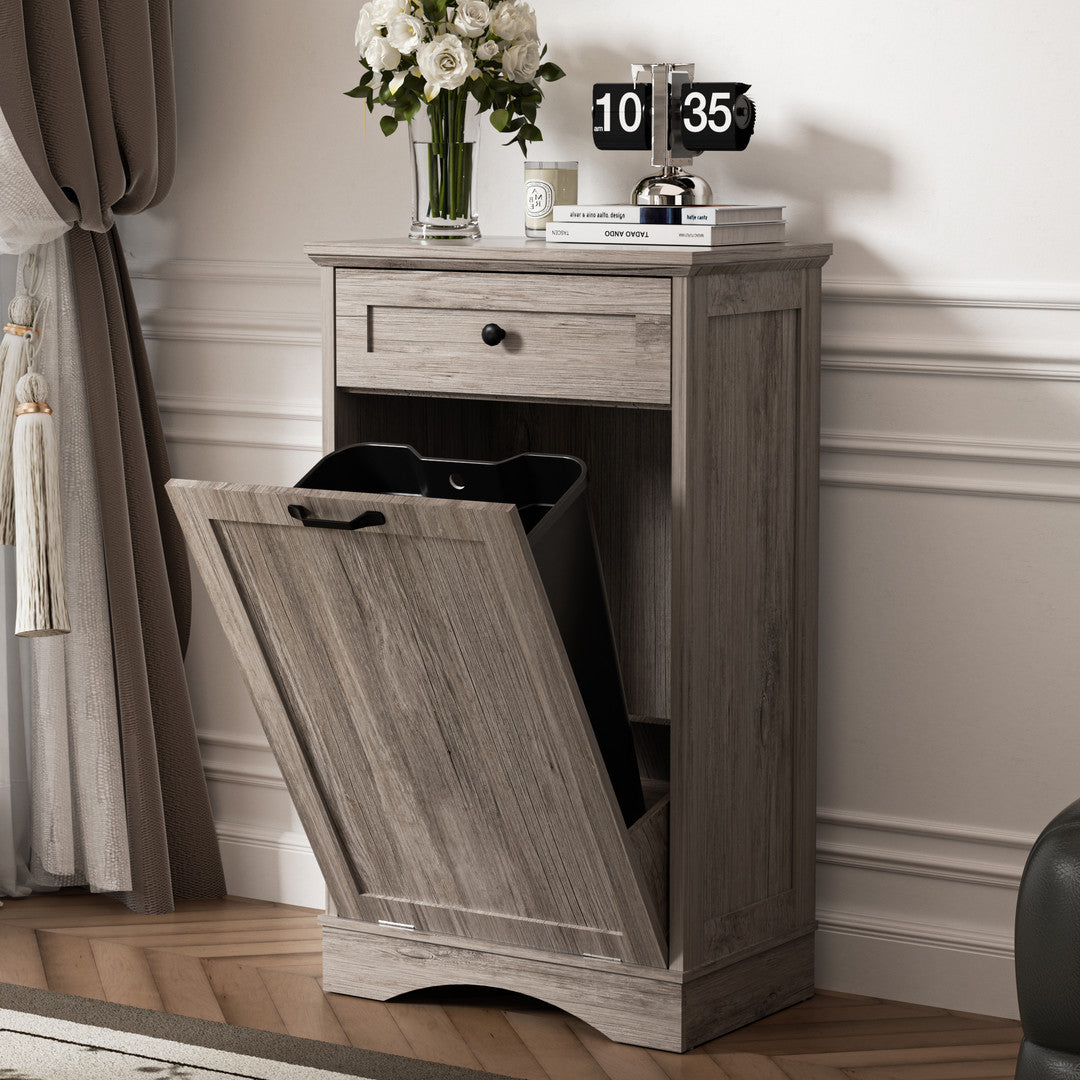 AHB® Single Tilt Out Trash Cabinet for 13 Gallon Trash Can
