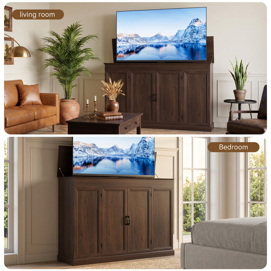 AHB® 32-65 Inch Motorized TV Lift Cabinet with Remote Control, 132 lb Capacity