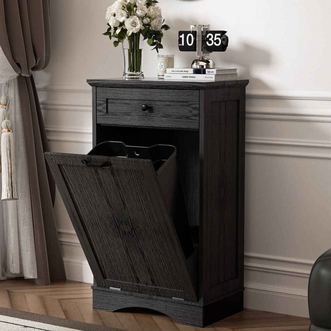 AHB® Single Tilt Out Trash Cabinet for 13 Gallon Trash Can