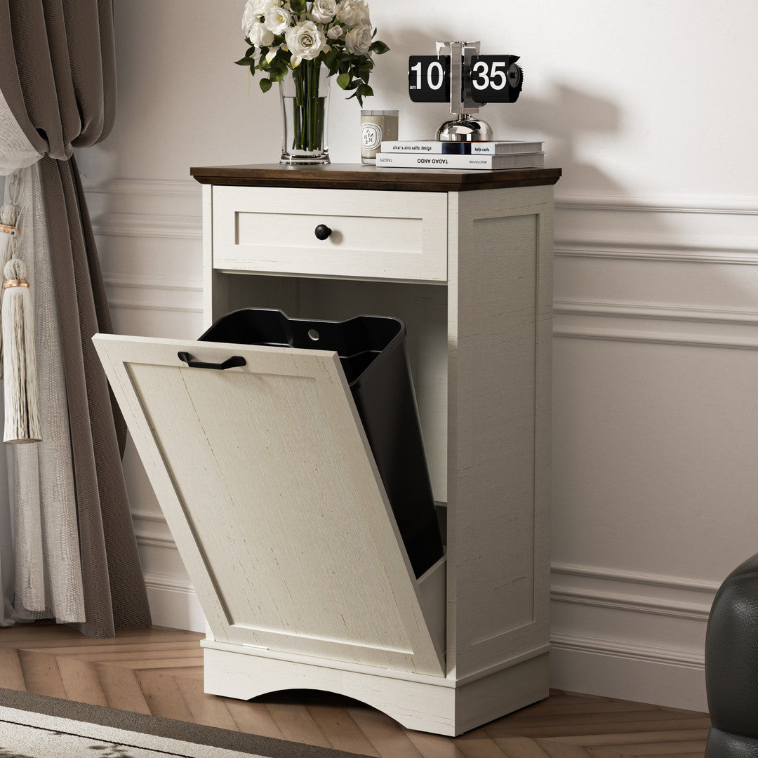 AHB® Single Tilt Out Trash Cabinet for 13 Gallon Trash Can