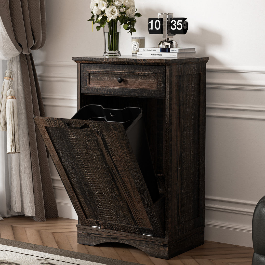 AHB® Single Tilt Out Trash Cabinet for 13 Gallon Trash Can