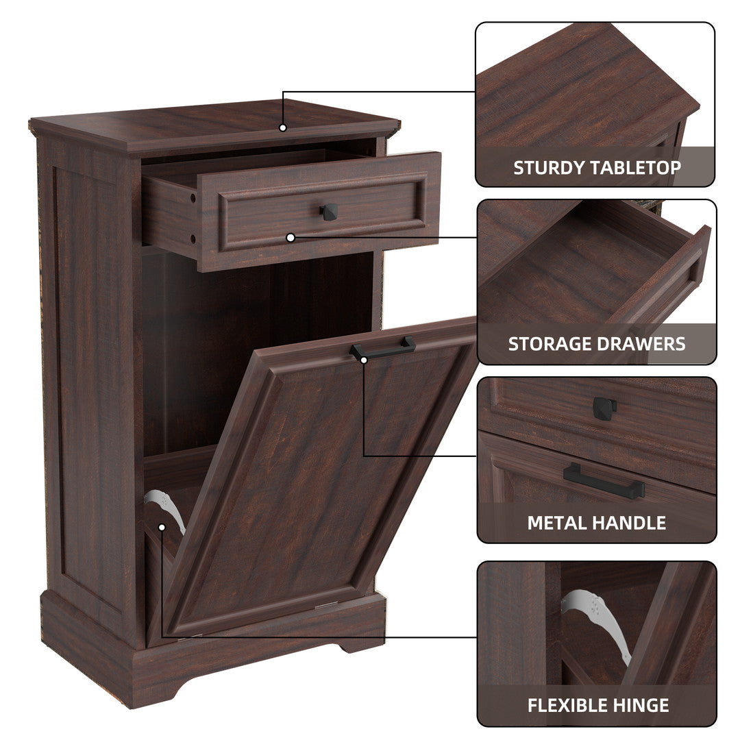 AHB® Single Tilt Out Trash Cabinet for 13 Gallon Trash Can