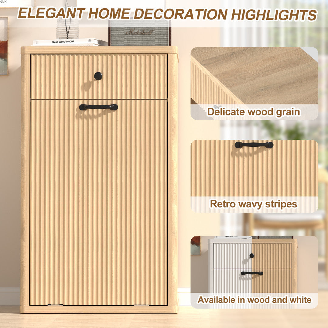 Haddockway® 13 Gallon Tilt Out Trash Cabinet, Freestanding Kitchen Trash Cabinet