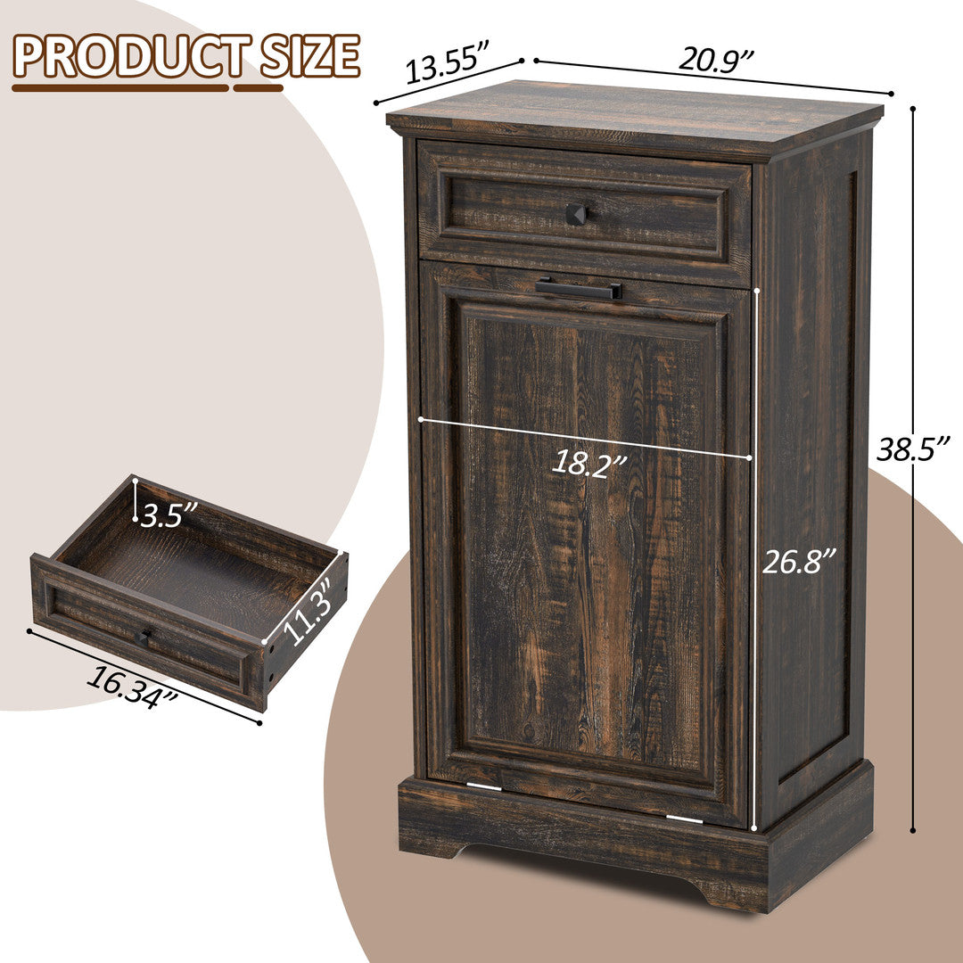 AHB® Single Tilt Out Trash Cabinet for 13 Gallon Trash Can