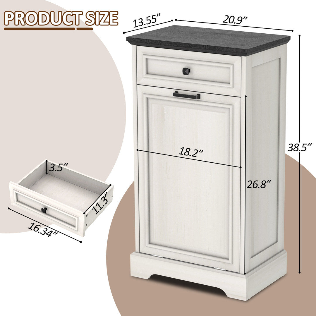 AHB® Single Tilt Out Trash Cabinet for 13 Gallon Trash Can