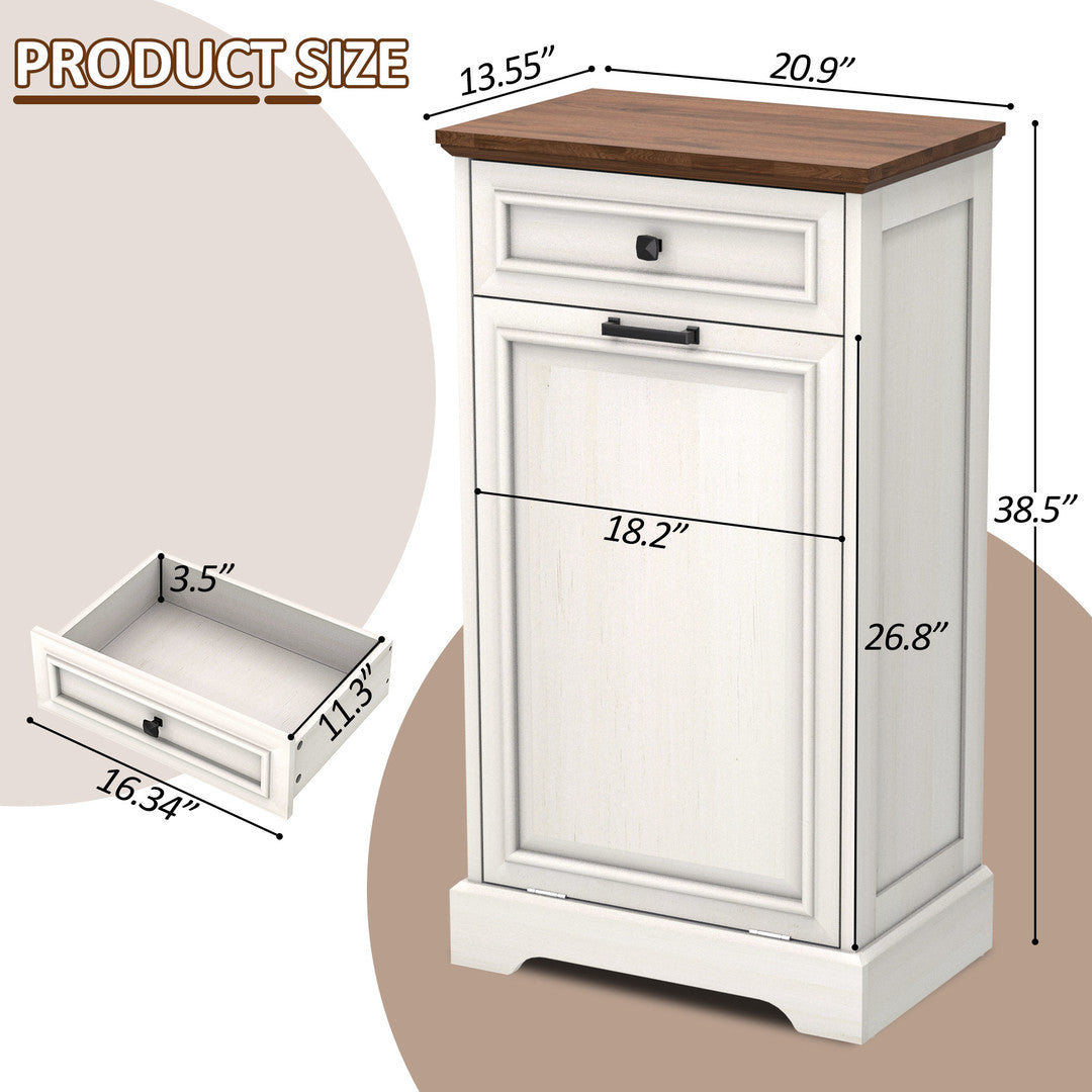 AHB® Single Tilt Out Trash Cabinet for 13 Gallon Trash Can