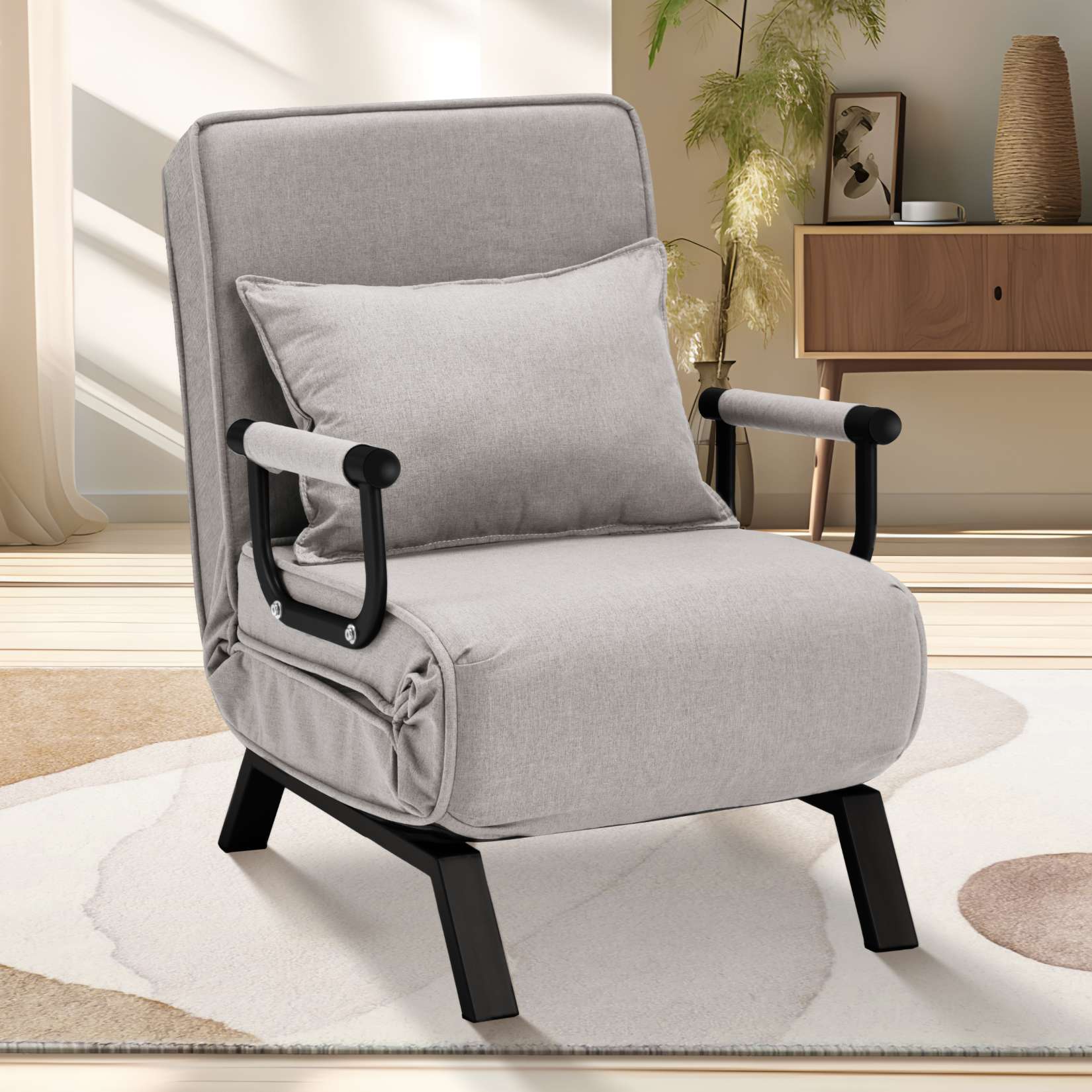 AHB® Convertible Sofa Bed Sleeper Chair with 6 Angles Adjustable Backrest
