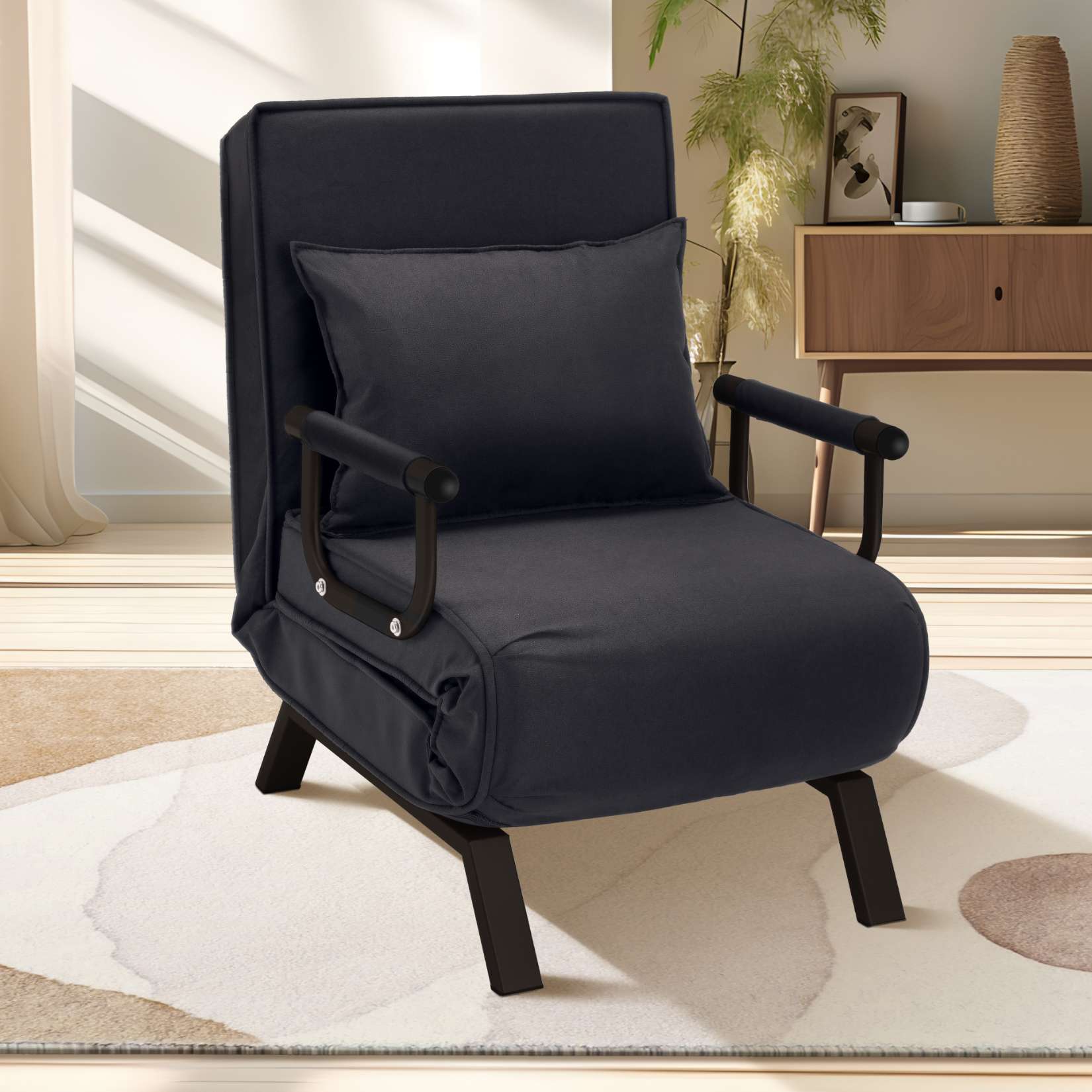 AHB® Convertible Sofa Bed Sleeper Chair with 6 Angles Adjustable Backrest