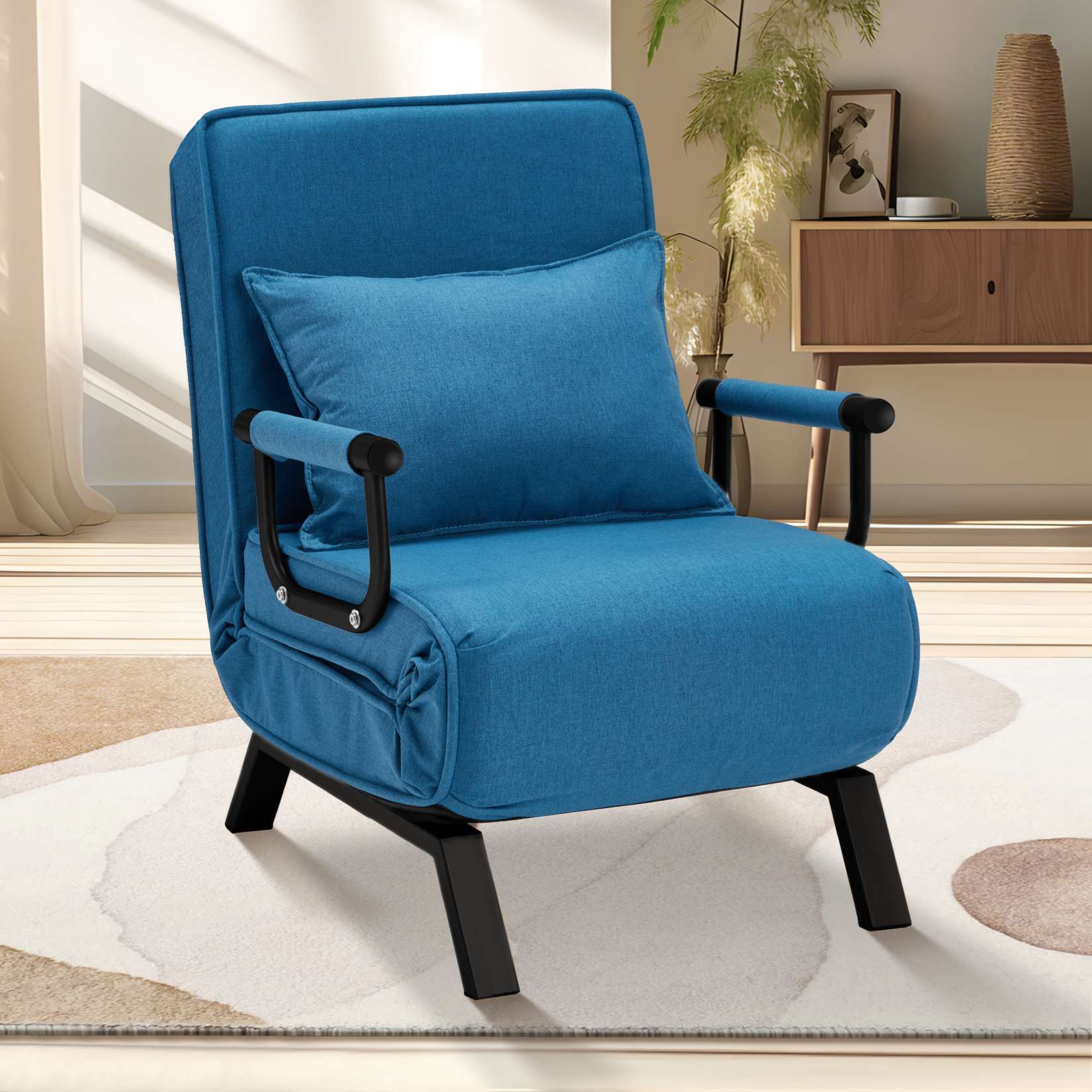 AHB® Convertible Sofa Bed Sleeper Chair with 6 Angles Adjustable Backrest