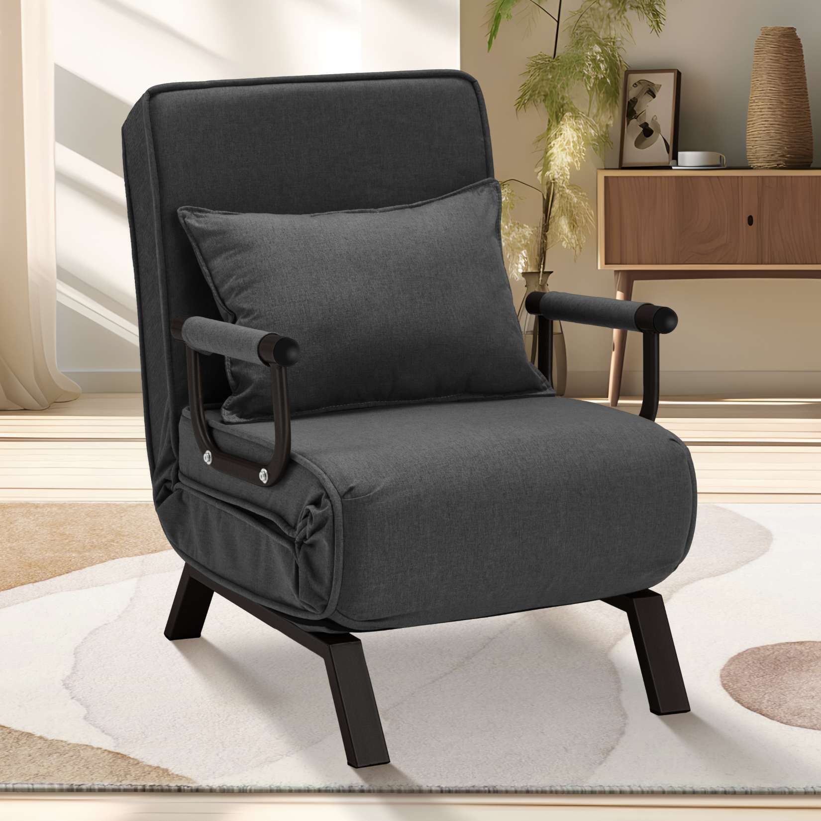 AHB® Convertible Sofa Bed Sleeper Chair with 6 Angles Adjustable Backrest
