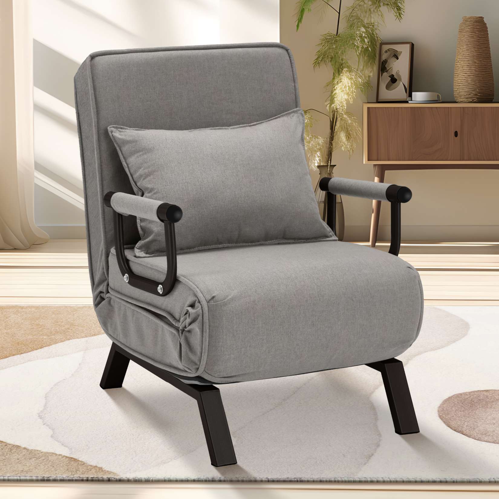AHB® Convertible Sofa Bed Sleeper Chair with 6 Angles Adjustable Backrest