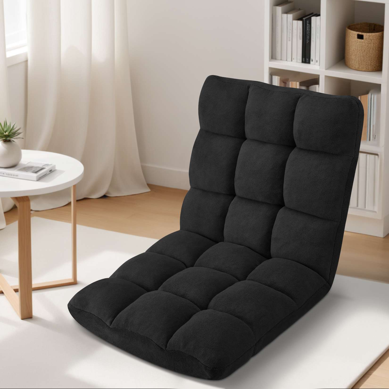 AHB® Folding Floor Chair with Back Support Adjustable Floor Lazy Sofa Chair