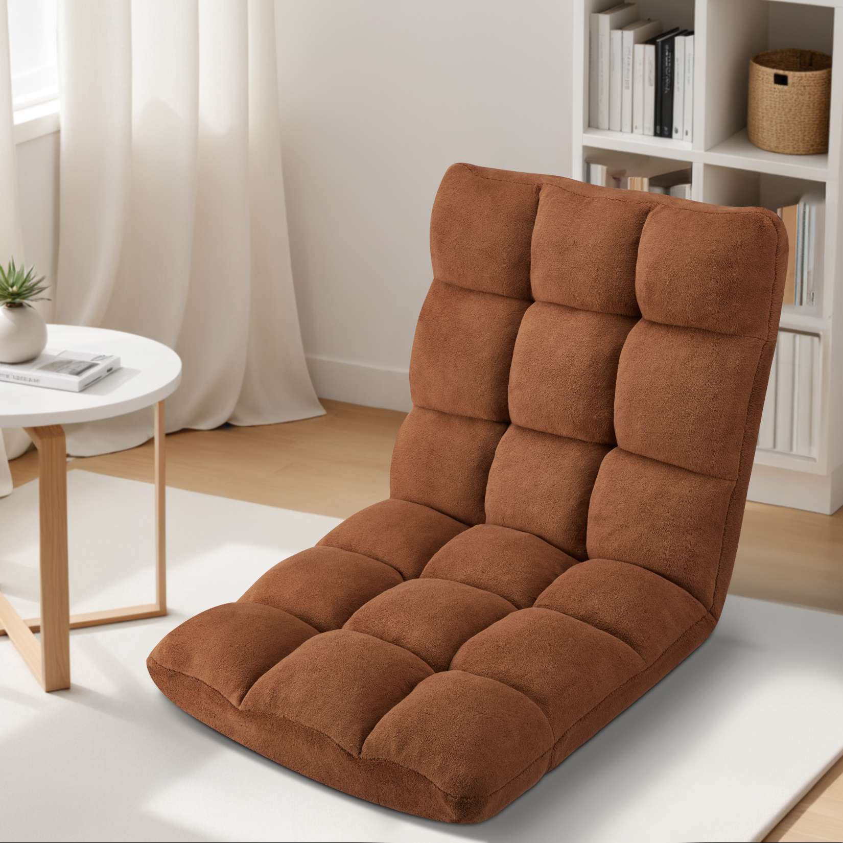 AHB® Folding Floor Chair with Back Support Adjustable Floor Lazy Sofa Chair