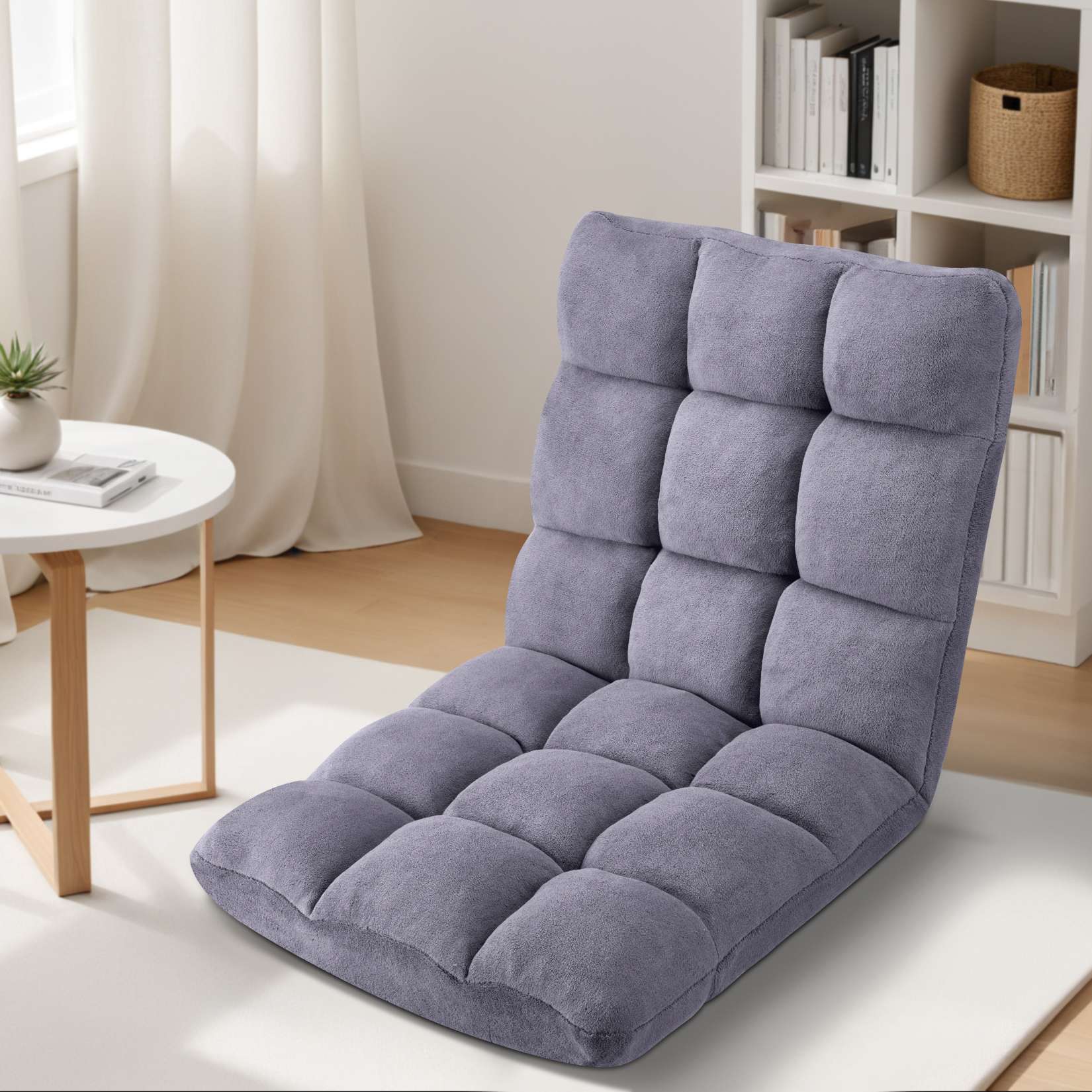 AHB® Folding Floor Chair with Back Support Adjustable Floor Lazy Sofa Chair