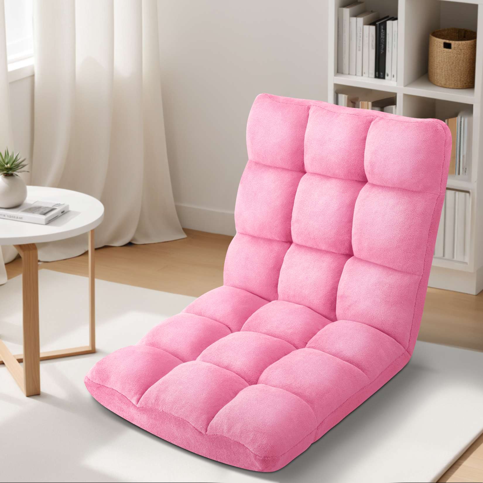 AHB® Folding Floor Chair with Back Support Adjustable Floor Lazy Sofa Chair
