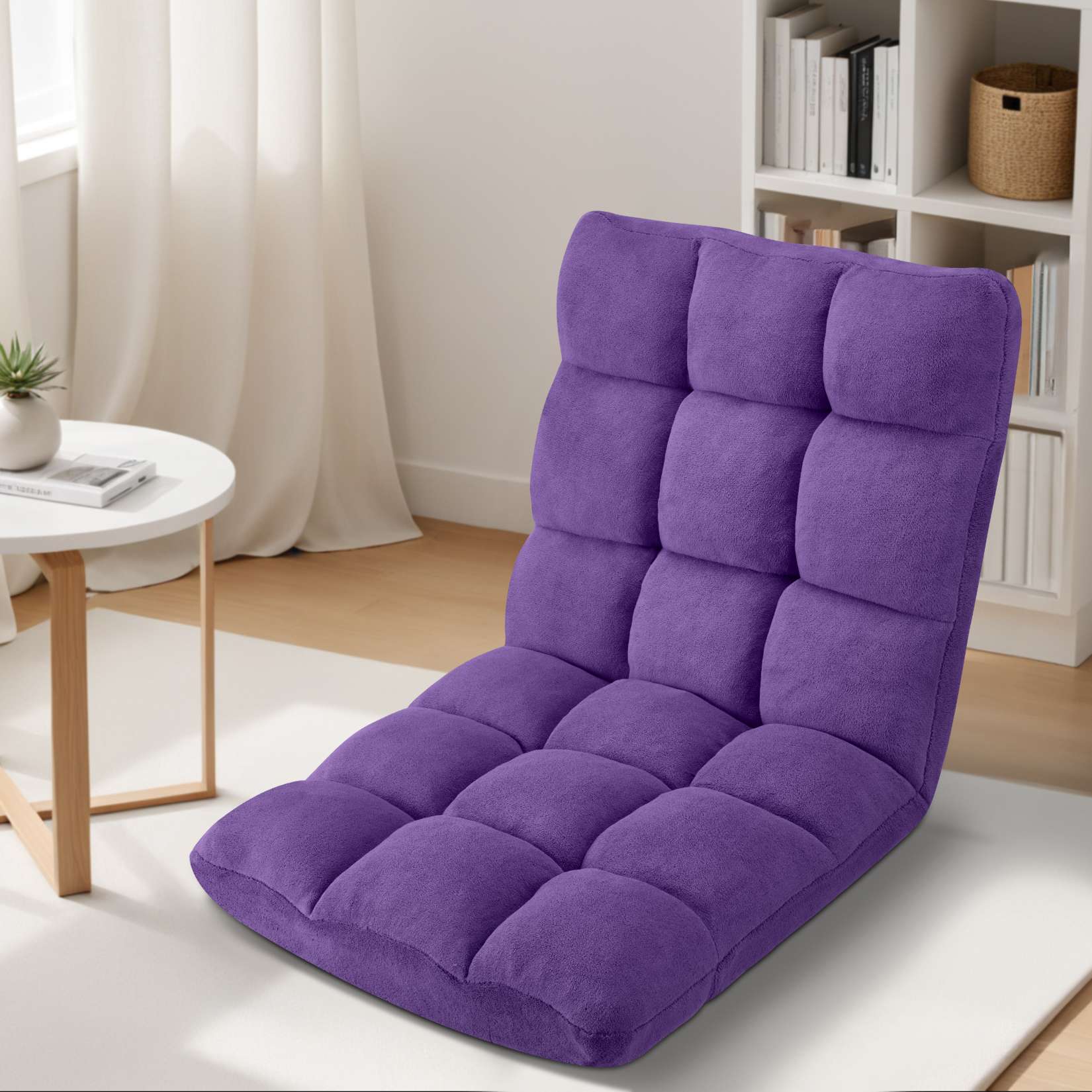 AHB® Folding Floor Chair with Back Support Adjustable Floor Lazy Sofa Chair