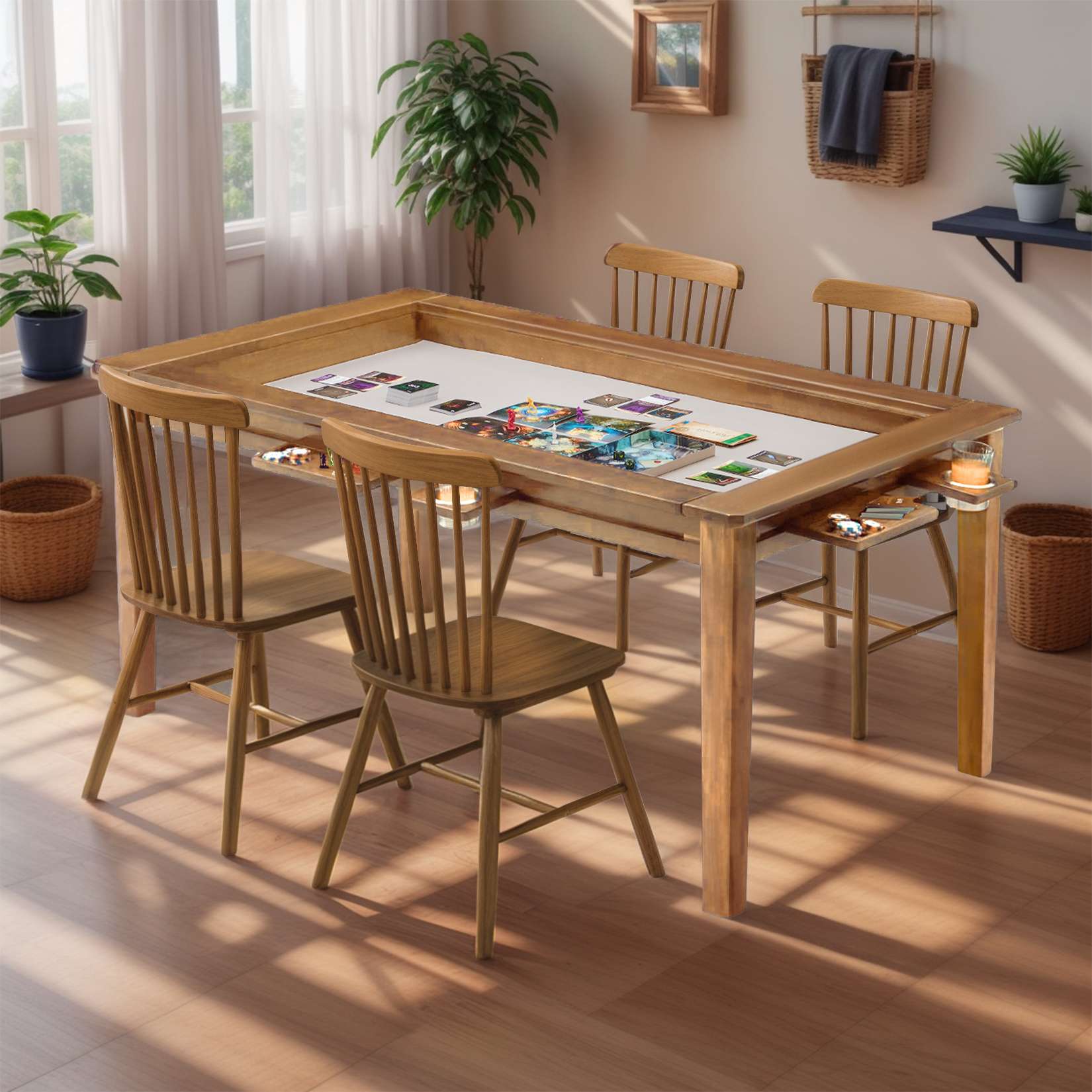 Avocahom 63" x39" Board Game Table for 4-6 with Removable Table Top