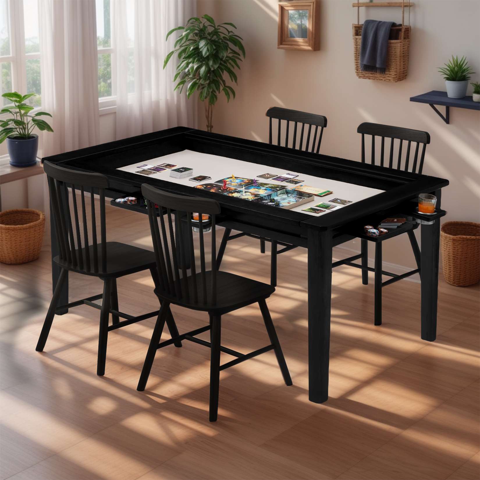 Avocahom 63" x39" Board Game Table for 4-6 with Removable Table Top