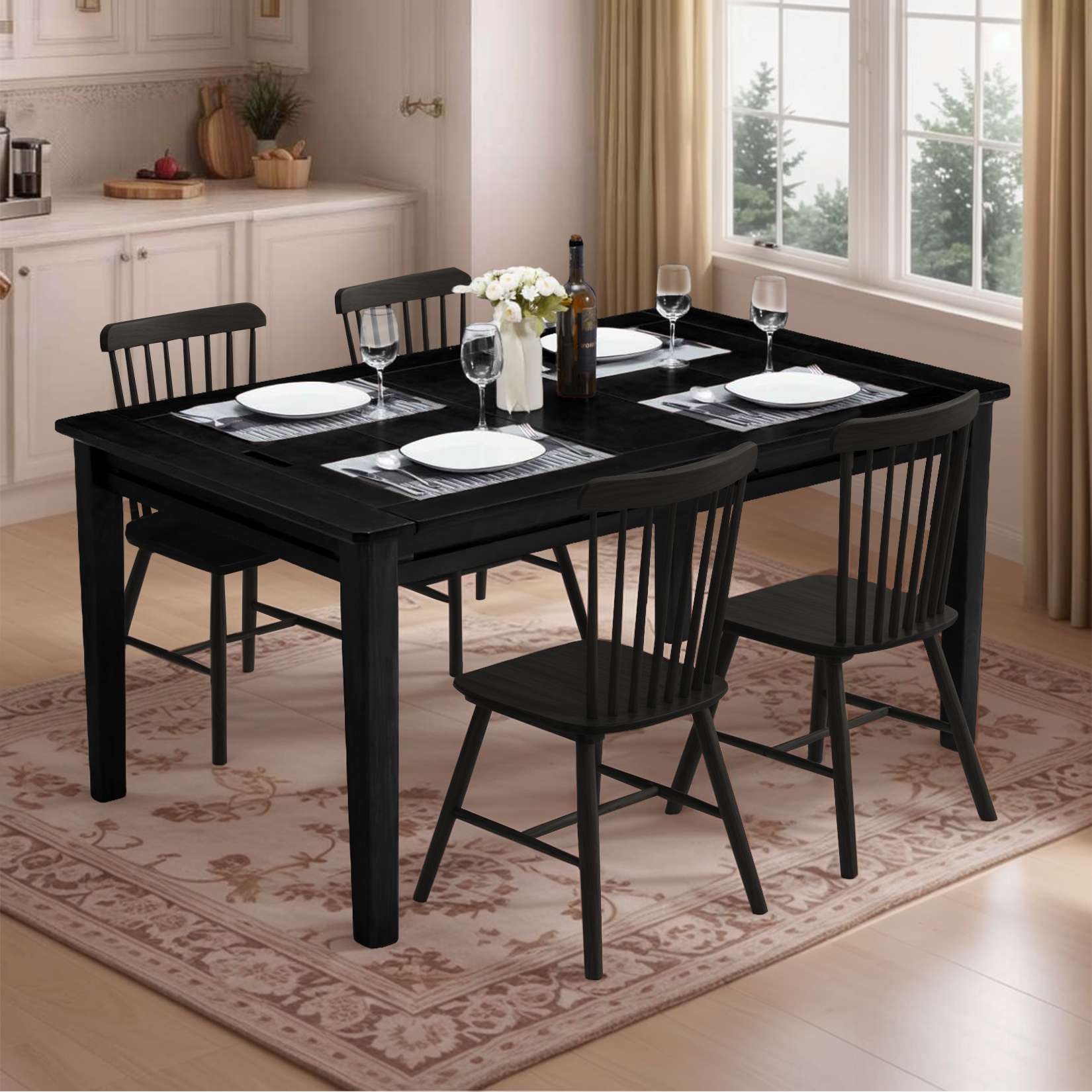 Avocahom 63" x39" Board Game Table for 4-6 with Removable Table Top