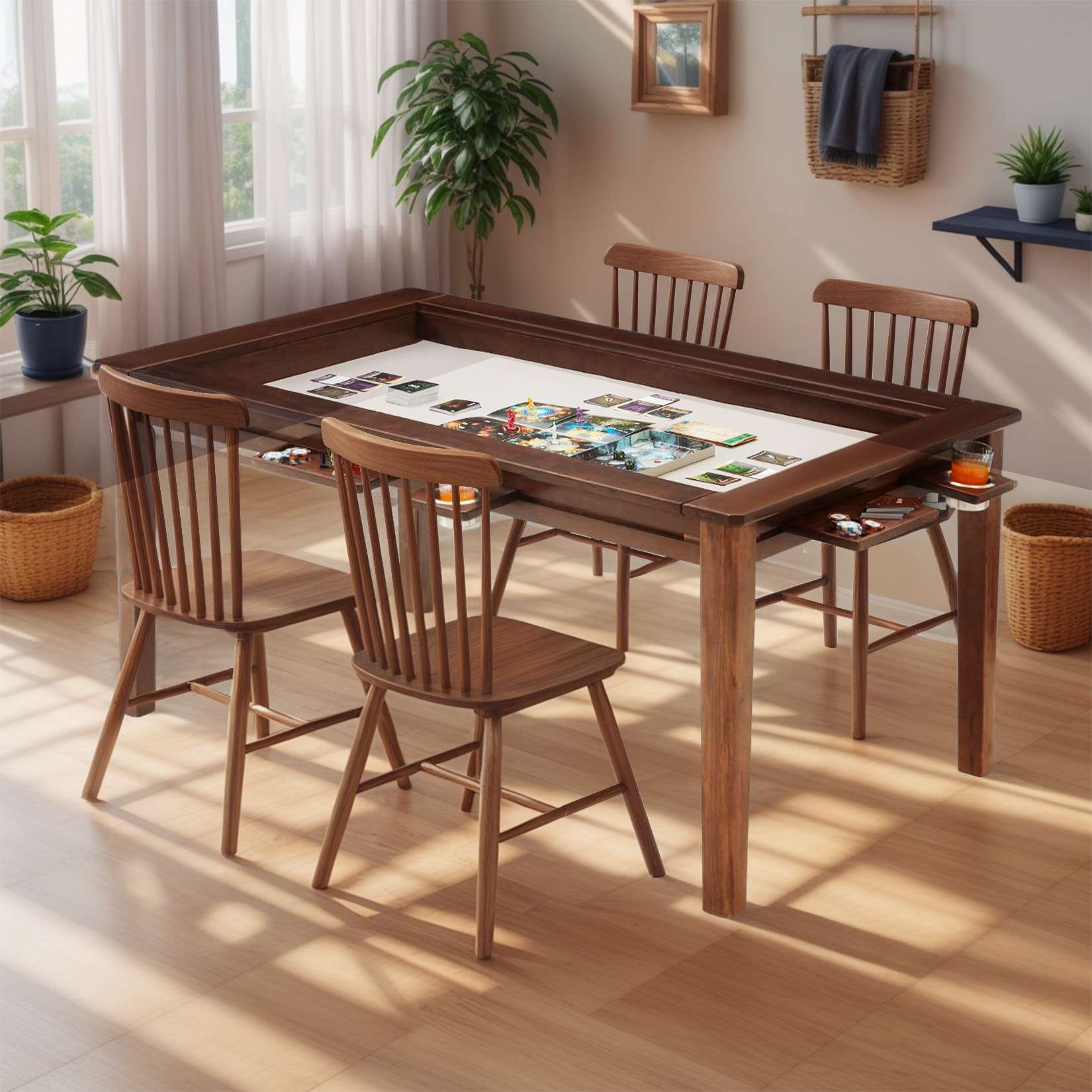 Avocahom 63" x39" Board Game Table for 4-6 with Removable Table Top