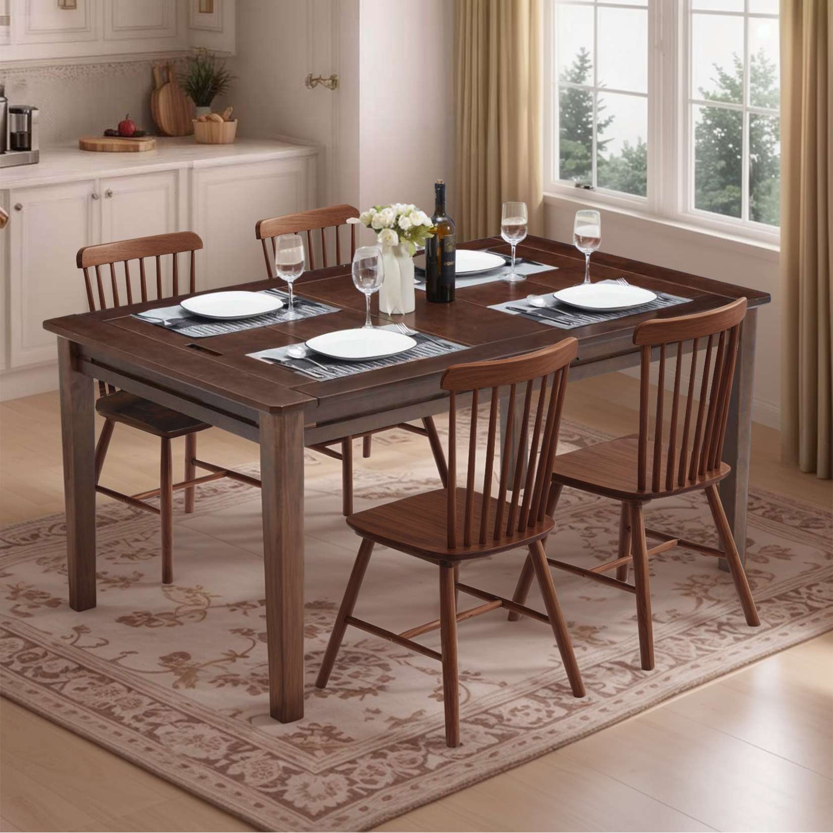 Avocahom 63" x39" Board Game Table for 4-6 with Removable Table Top