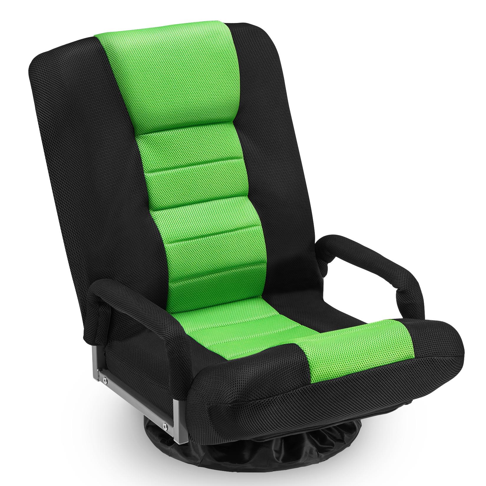 Avocahom Swivel Floor Gaming Chair w/Armrests and 6 Adjustable Postion Backrest