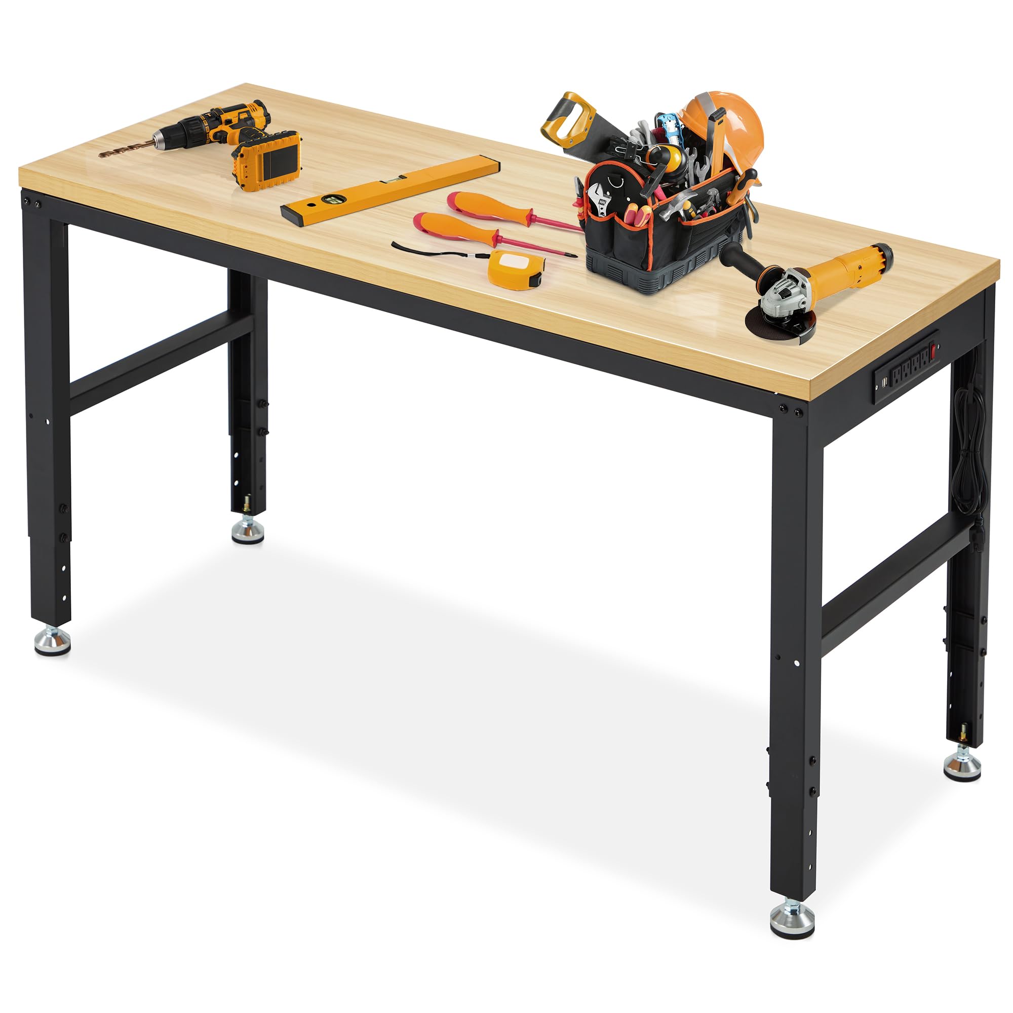 AHB® Adjustable Workbench，Heavy Duty Wood Work Bench 2000 Lbs Load Capacity